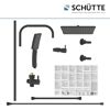 Schwarze Duschsäule mit Anleitung