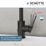 Schwarzer Wasserhahn mit Eco-Funktion