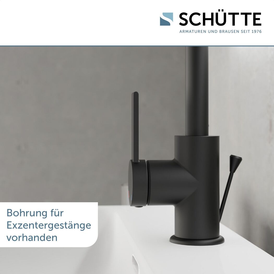 Schwarze Waschtischarmatur