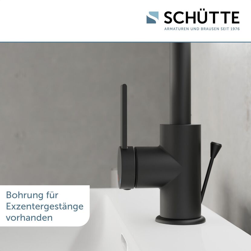 Schwarze Waschtischarmatur
