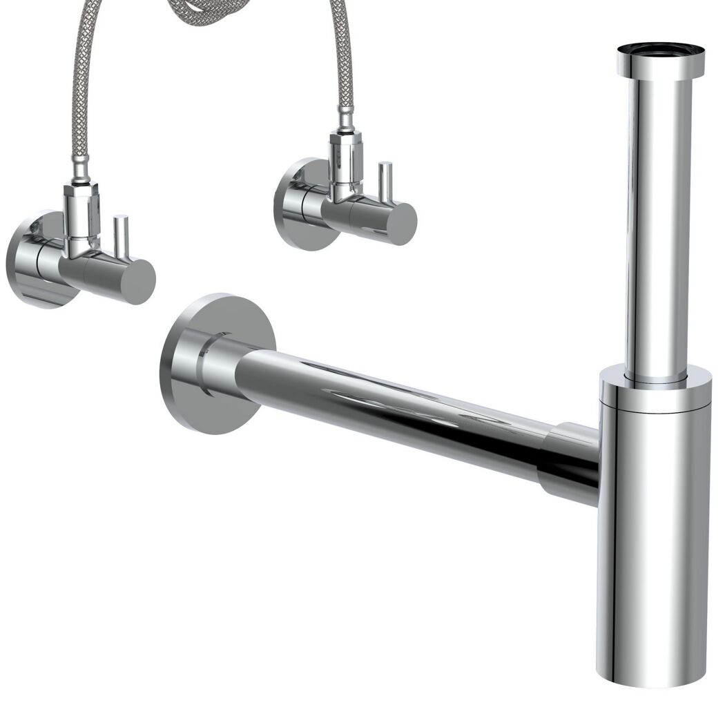 Verchromter Flaschensiphon RIKA 1 1/4"