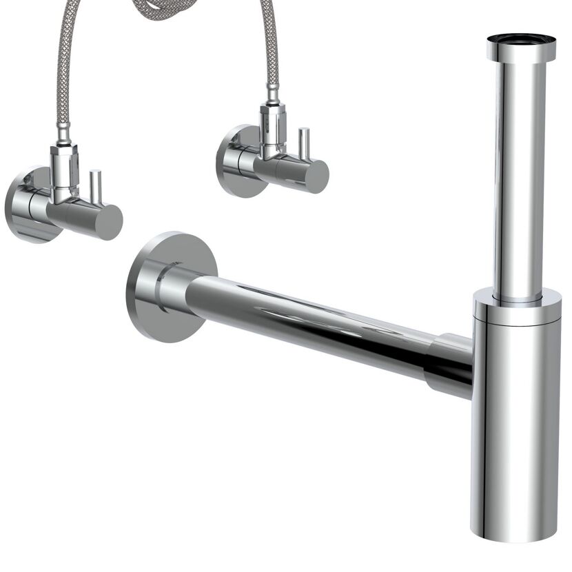 Verchromter Flaschensiphon RIKA 1 1/4"