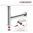 Flaschensiphon 'DS-2WK' verchromt 1 1/4" x 32 mm
