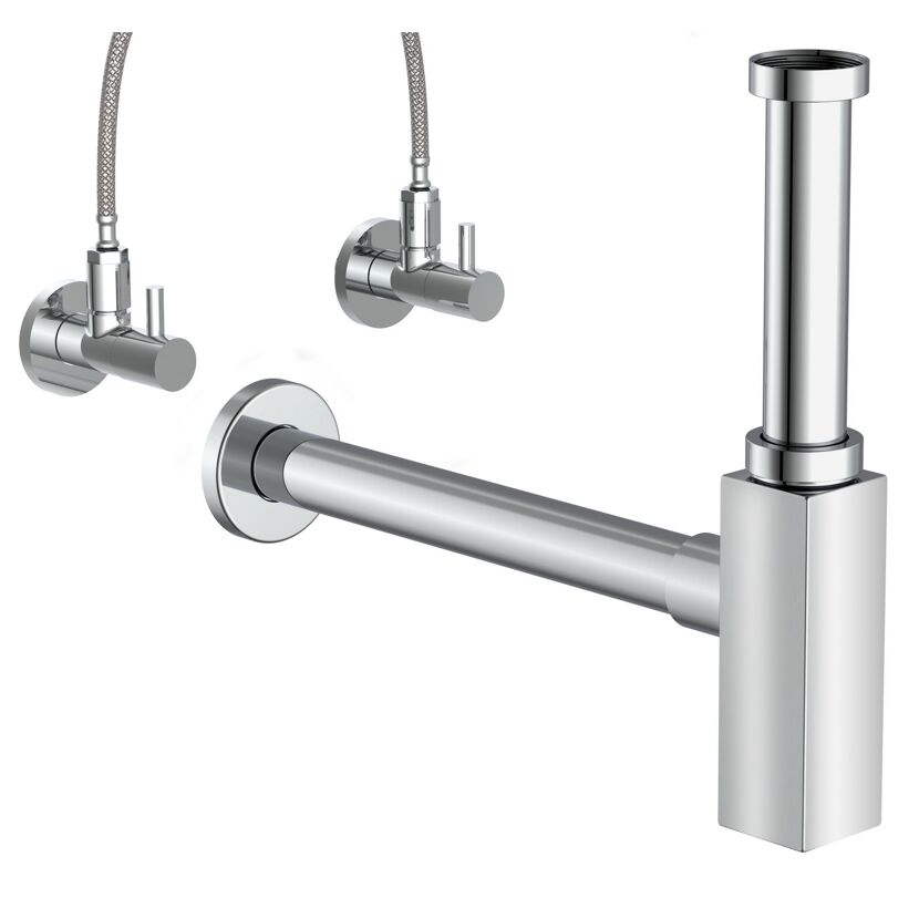 Verchromter Flaschensifon Iida 1 1/4"