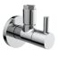 Eckventil Messing verchromt 1/2" AG x 10 mm, mit Rosette