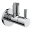 Eckventil Messing verchromt 1/2" AG x 10 mm, mit Rosette