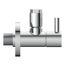 Eckventil Messing verchromt 1/2" AG x 10 mm, mit Rosette