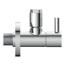 Eckventil Messing verchromt 1/2" AG x 10 mm, mit Rosette