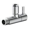 Eckventil Messing verchromt 1/2" AG x 10 mm, mit Rosette