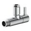 Eckventil Messing verchromt 1/2" AG x 10 mm, mit Rosette