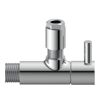 Eckventil Messing verchromt 1/2" AG x 10 mm, mit Rosette