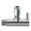 Eckventil Messing verchromt 1/2" AG x 10 mm, mit Rosette
