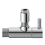 Eckventil Messing verchromt 1/2" AG x 10 mm, mit Rosette