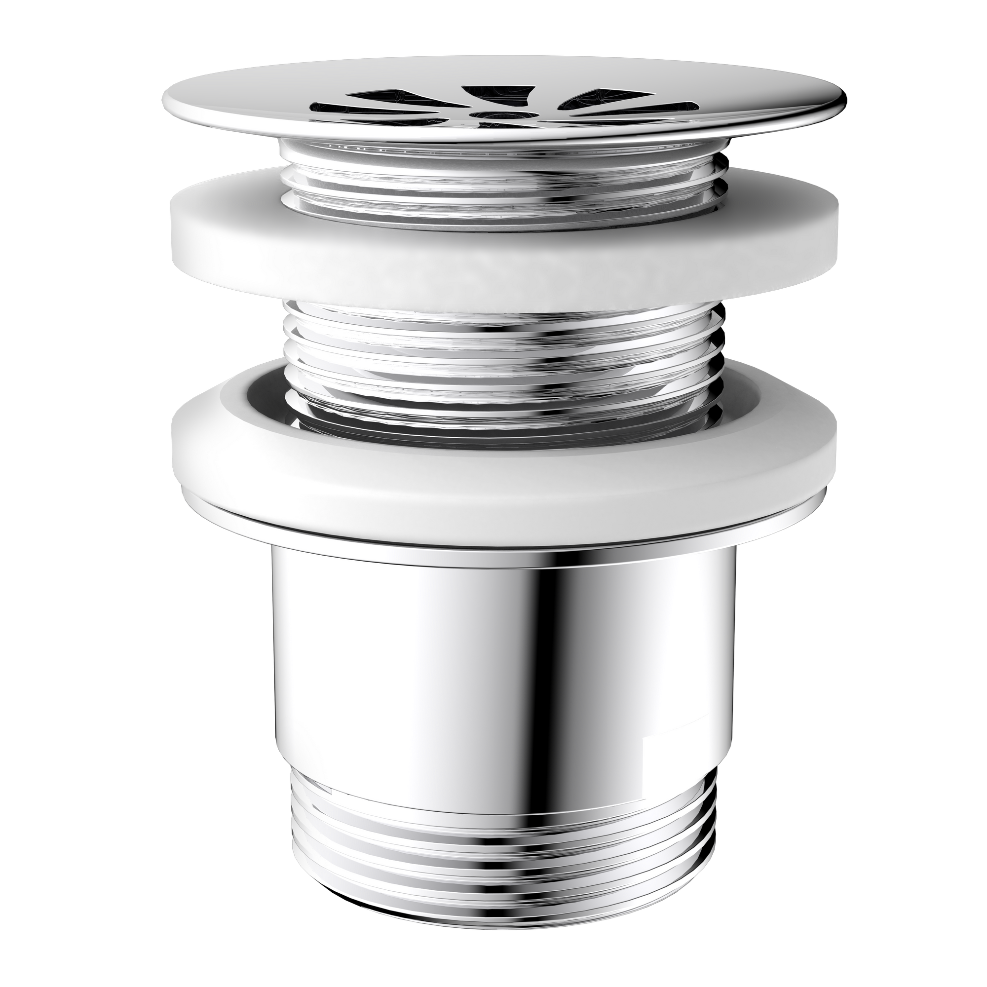 Ablaufventil Messing verchromt 1 1/4" x 65 mm, ohne Überlauf und Stopfen