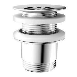Ablaufventil Messing verchromt 1 1/4" x 65 mm, ohne Überlauf und Stopfen