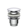 Pop Up Ablaufventil Messing verchromt 1 1/4" x 65 mm, mit Überlauf