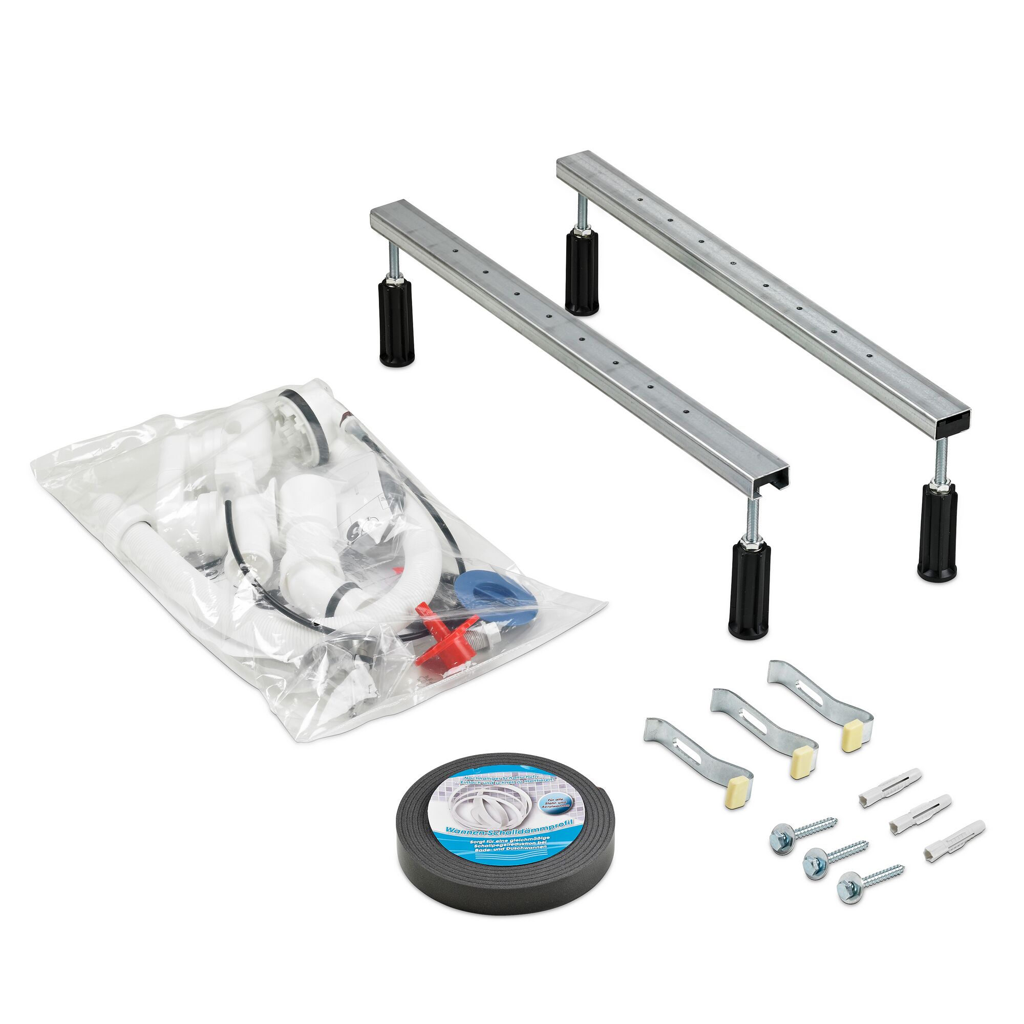 Montage-Set für Acrylwannen mit Schalldämm-Profil