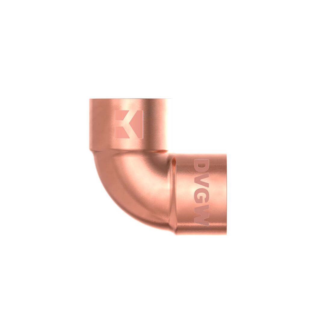 Kupfer Löt-Winkel 90° 12mm mit DVGW