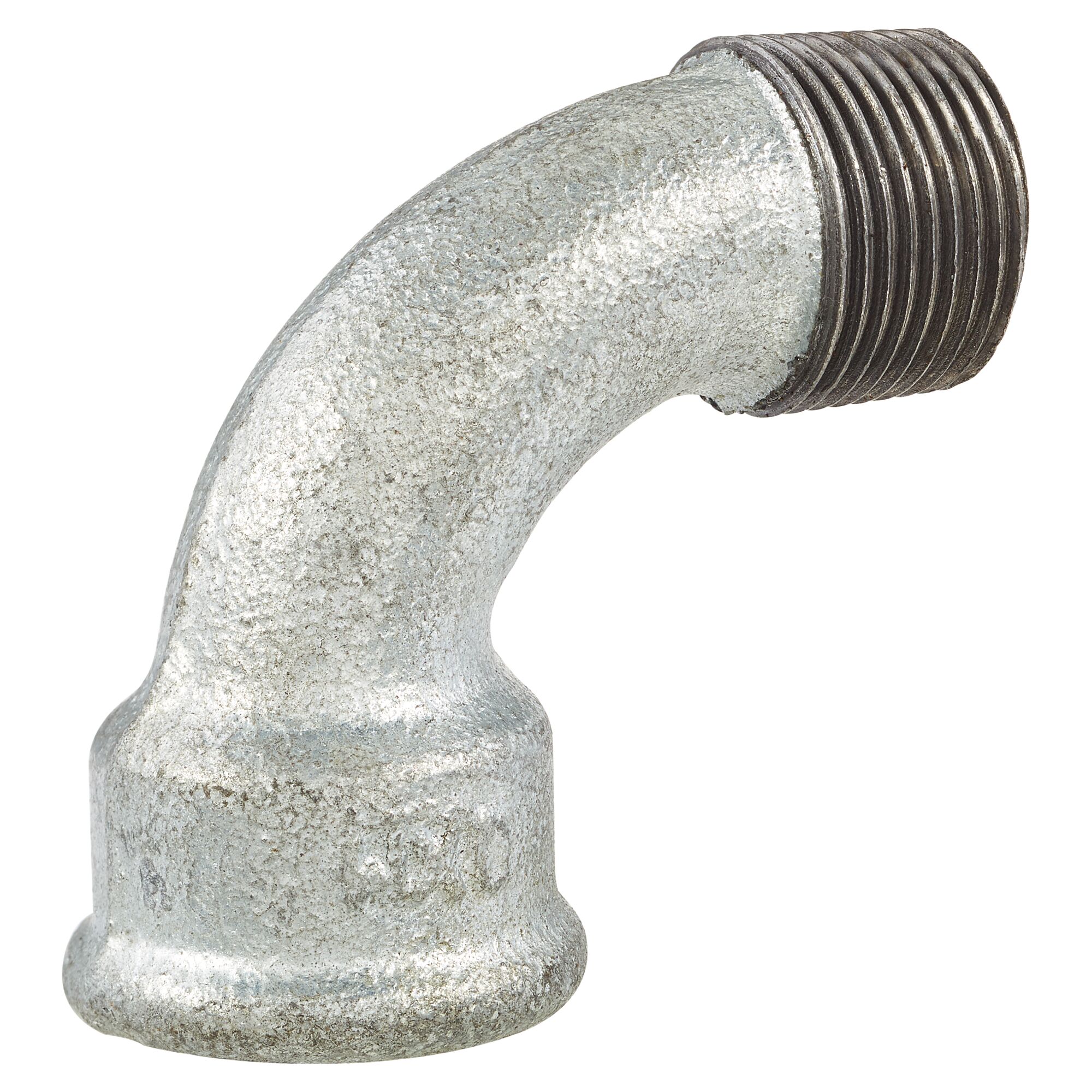 Verzinkter 90 Grad Bogen mit Muffe und Außengewinde