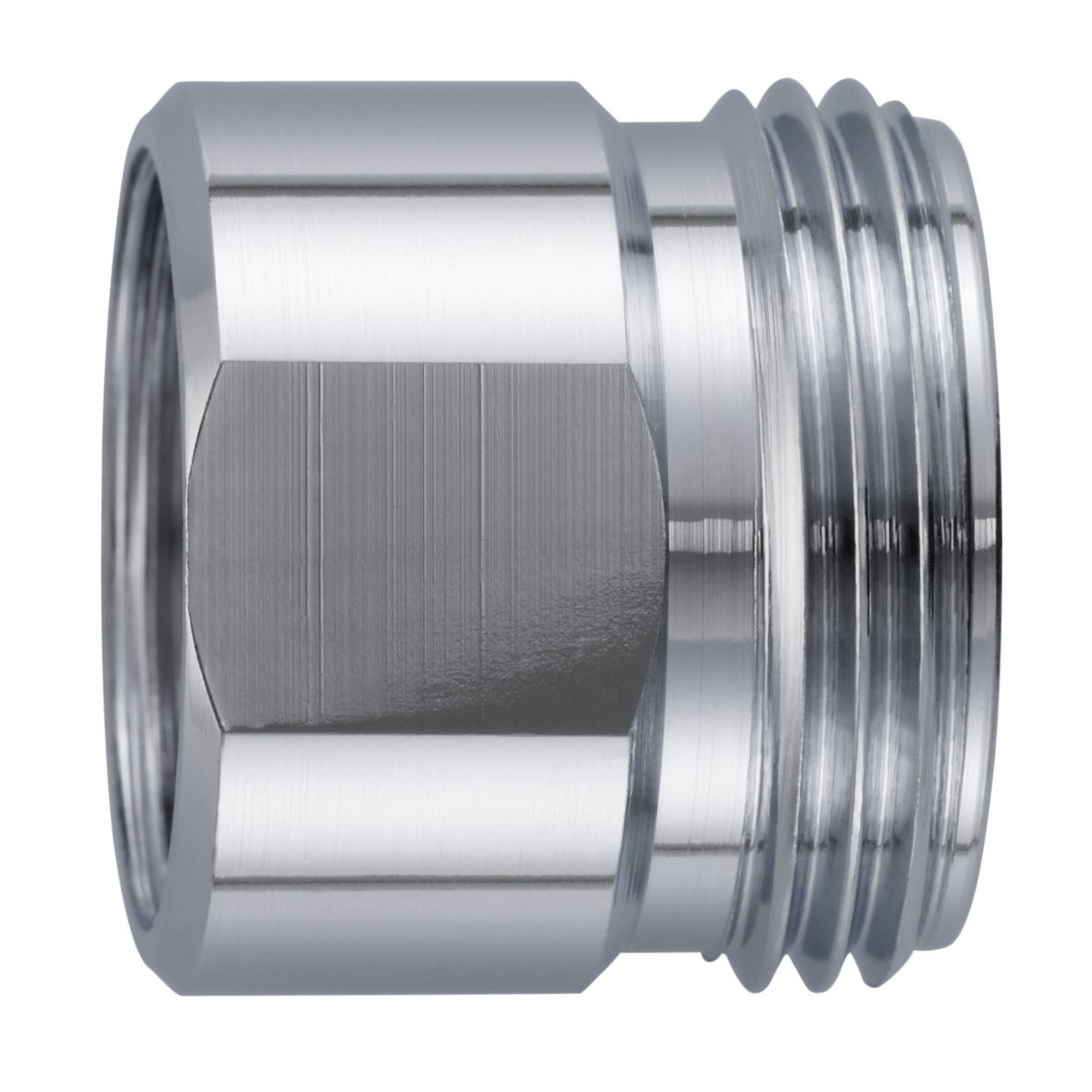 Reduzierstück Messing verchromt M22 x 1 x 3/4"