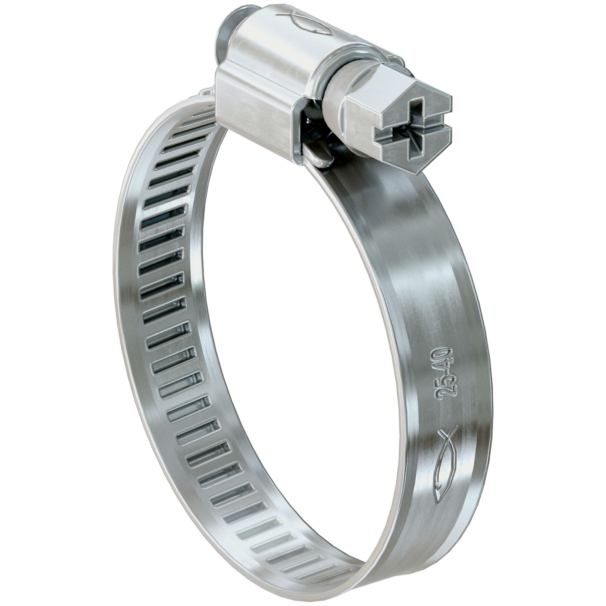Metallene Schlauchschelle mit Schraubenzieher