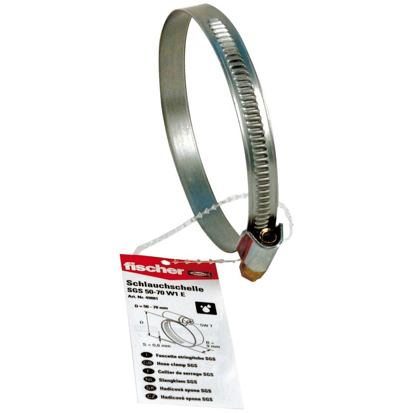 Metallene Schlauchschelle mit Schraube