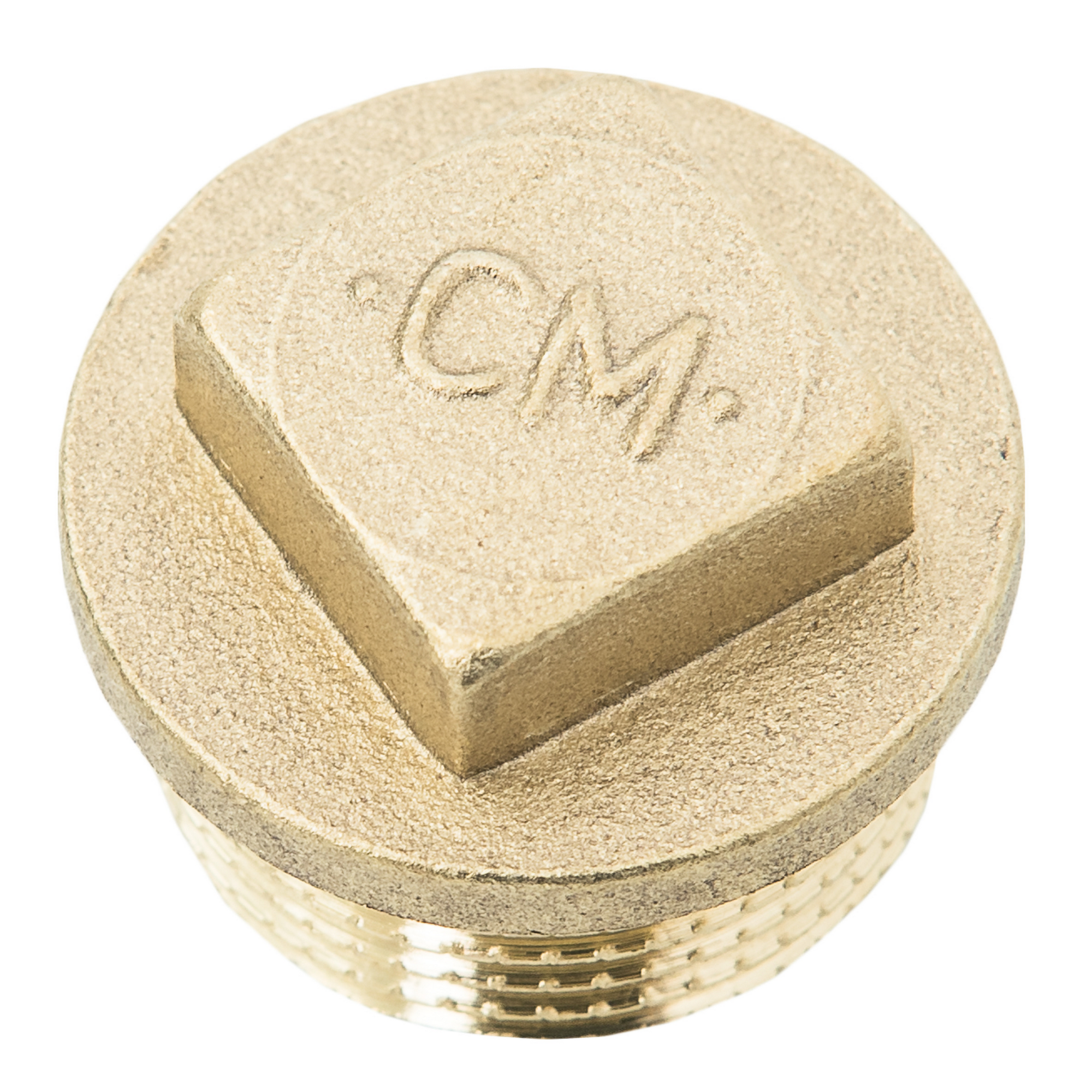 Messing Stopfen 1/2" AG mit Vierkant