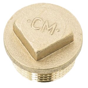 Messing Stopfen 3/4" AG mit Vierkant