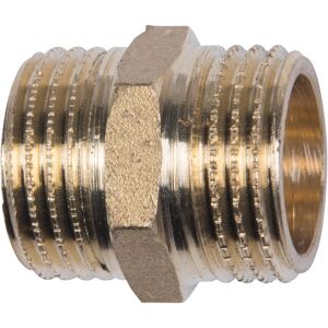 Doppelnippel Messing blank 3/8"