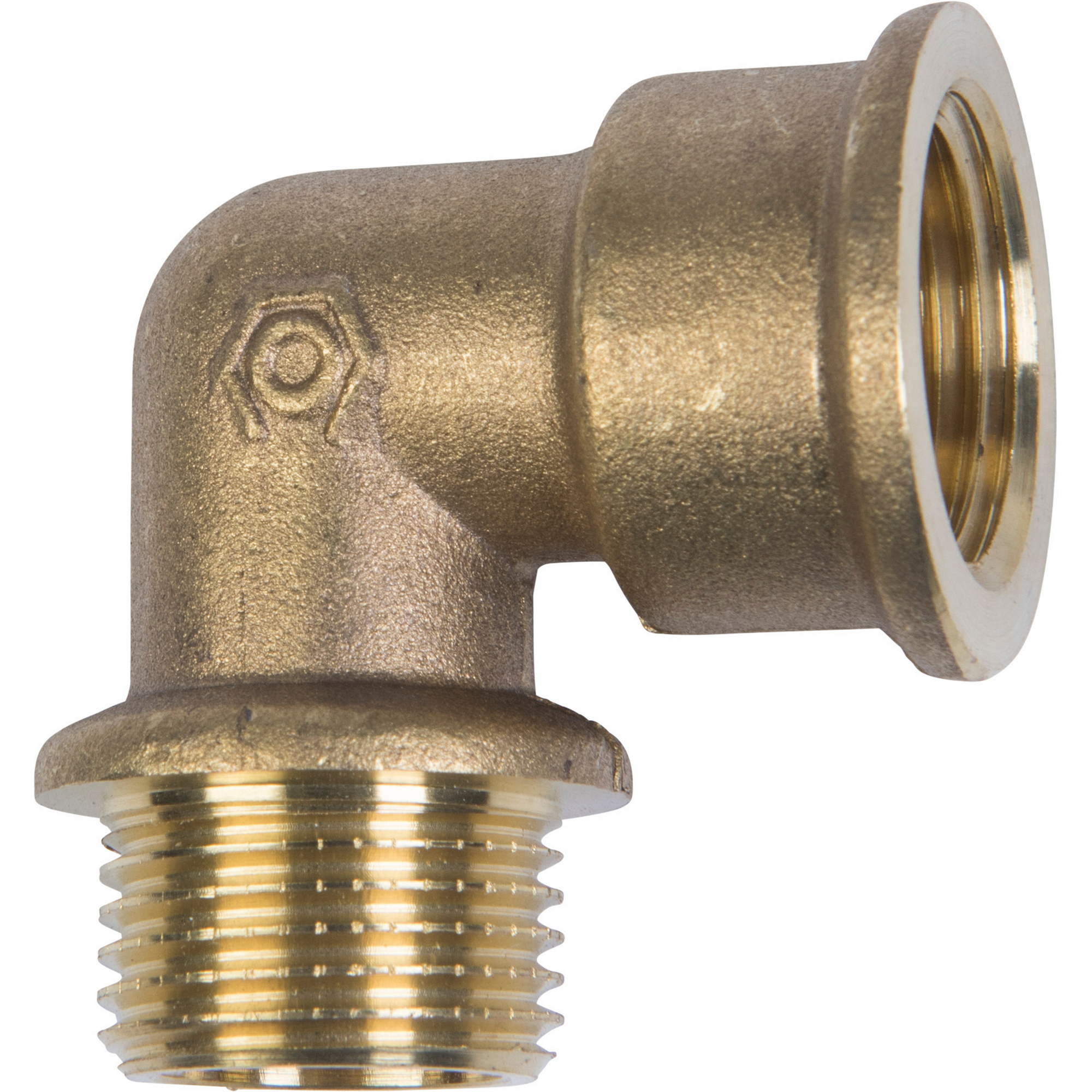 Winkel 90° Messing blank 3/4" IG/AG