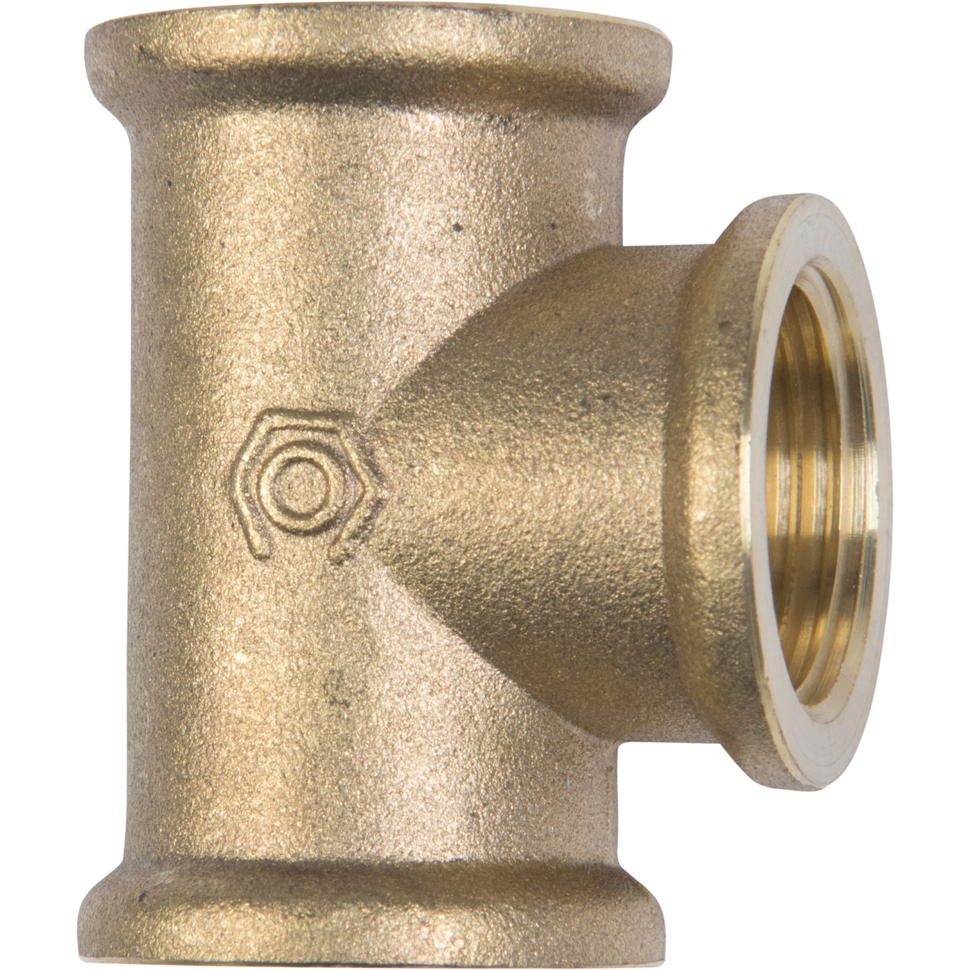 T-Stück Messing blank 1" IG