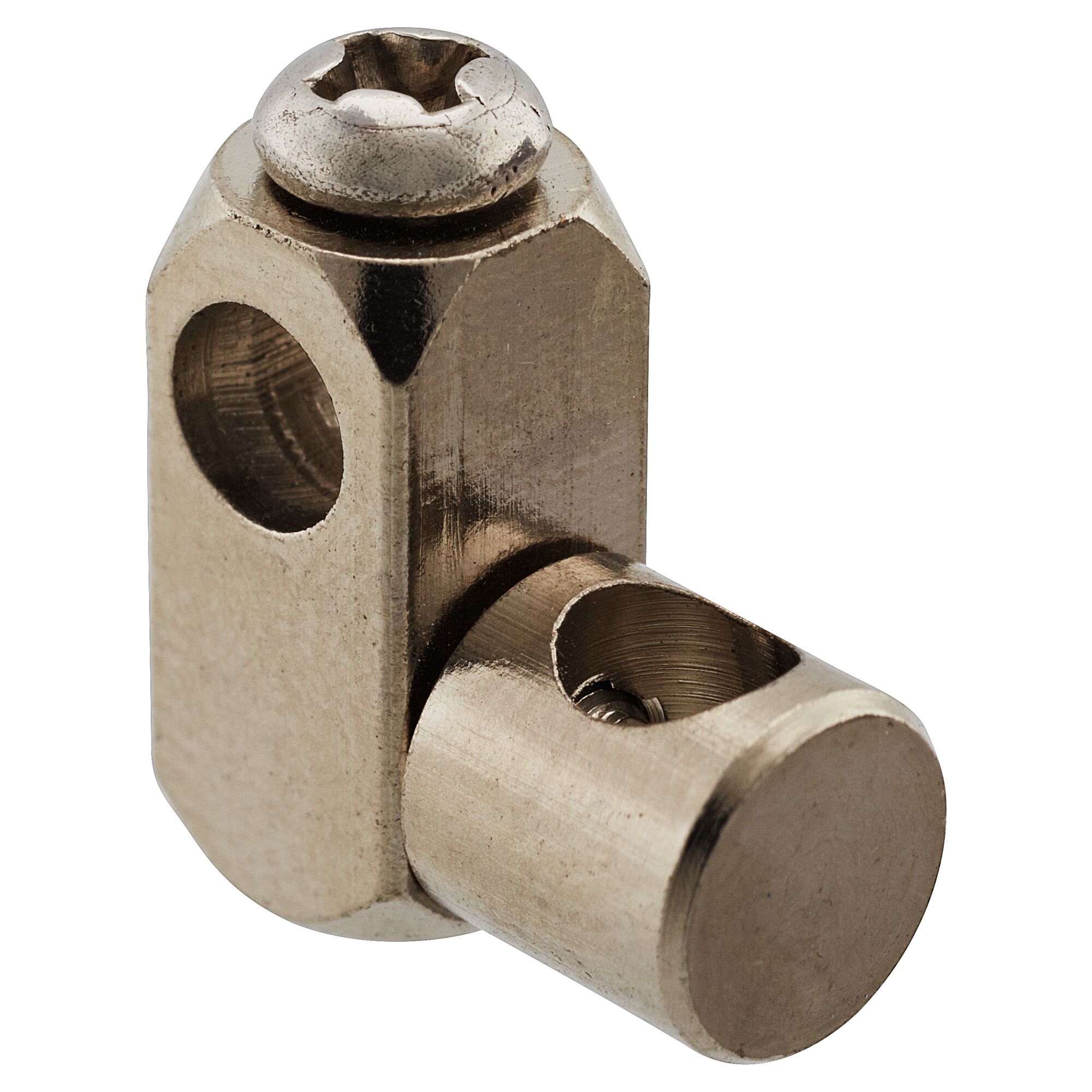 Excenter-Schloss messing-vernickelt