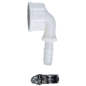 Winkel-Schlauchverschraubung Ø 10-16 mm x 9 mm, 3/4" IG, Tülle Ø 10 mm, 2-teilig