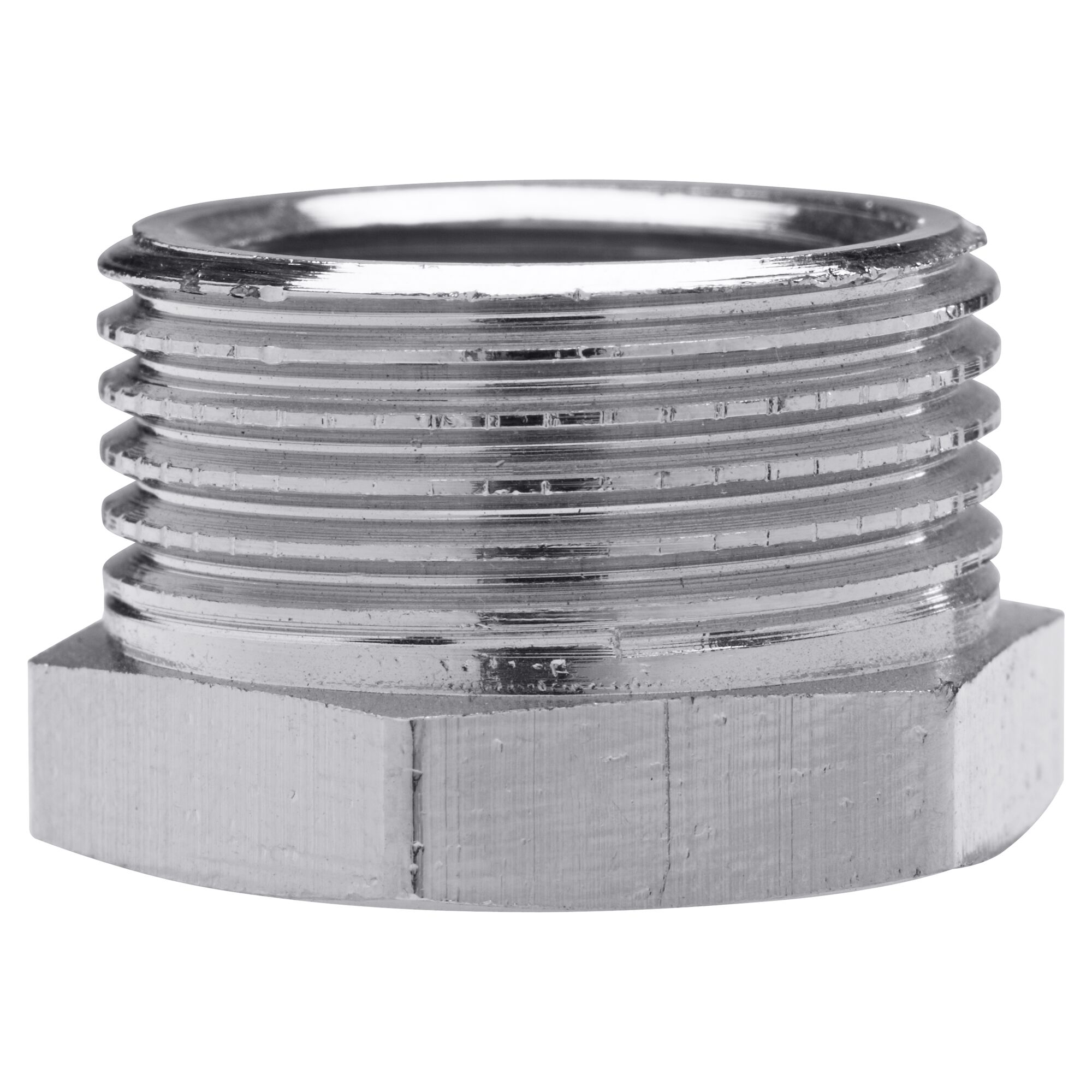 Chrom Reduziersück 3/4" AG x 1/2" IG