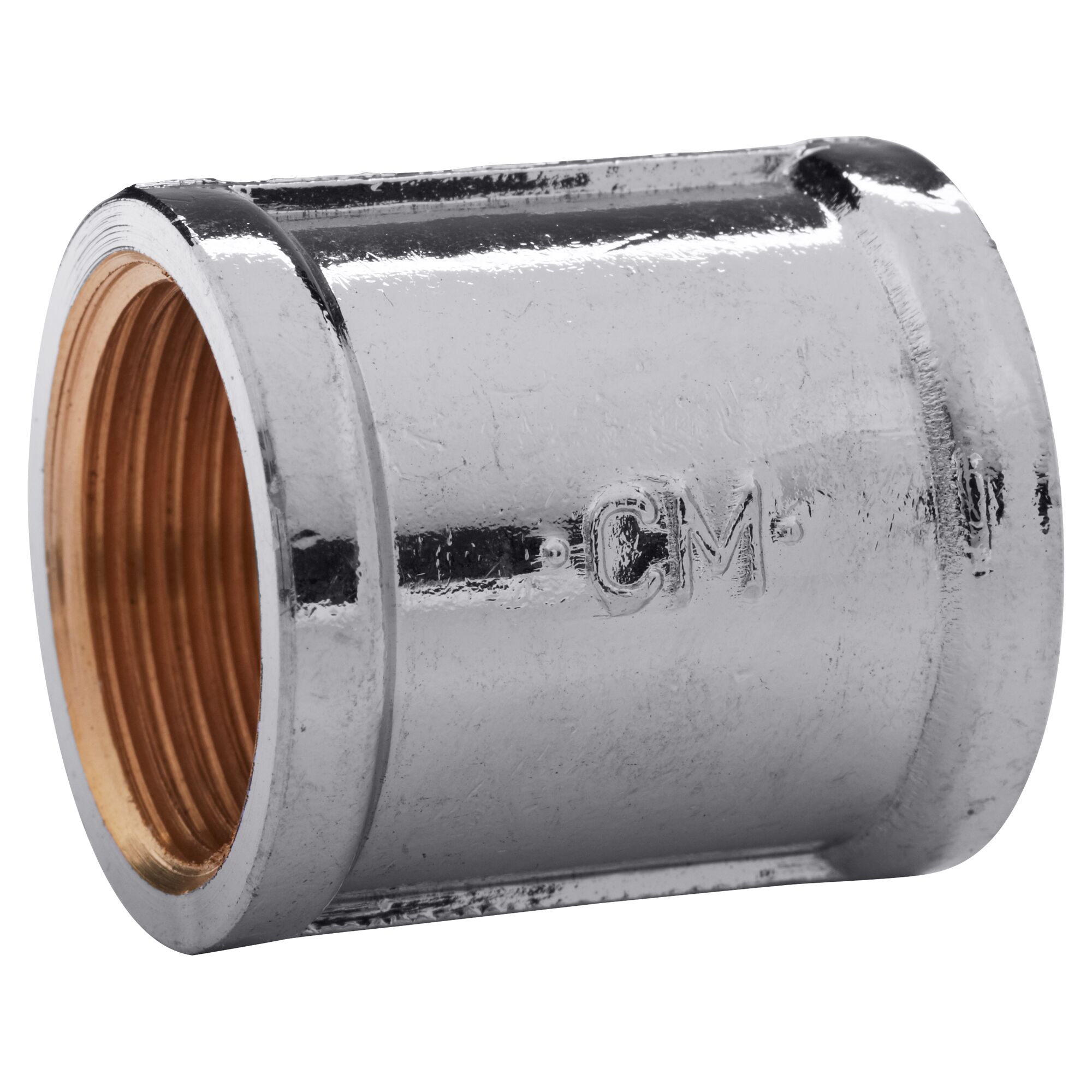 Verchromte Muffe mit Messinggewinde