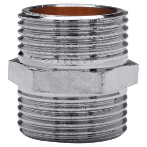 Doppelnippel Messing verchromt 3/8" AG