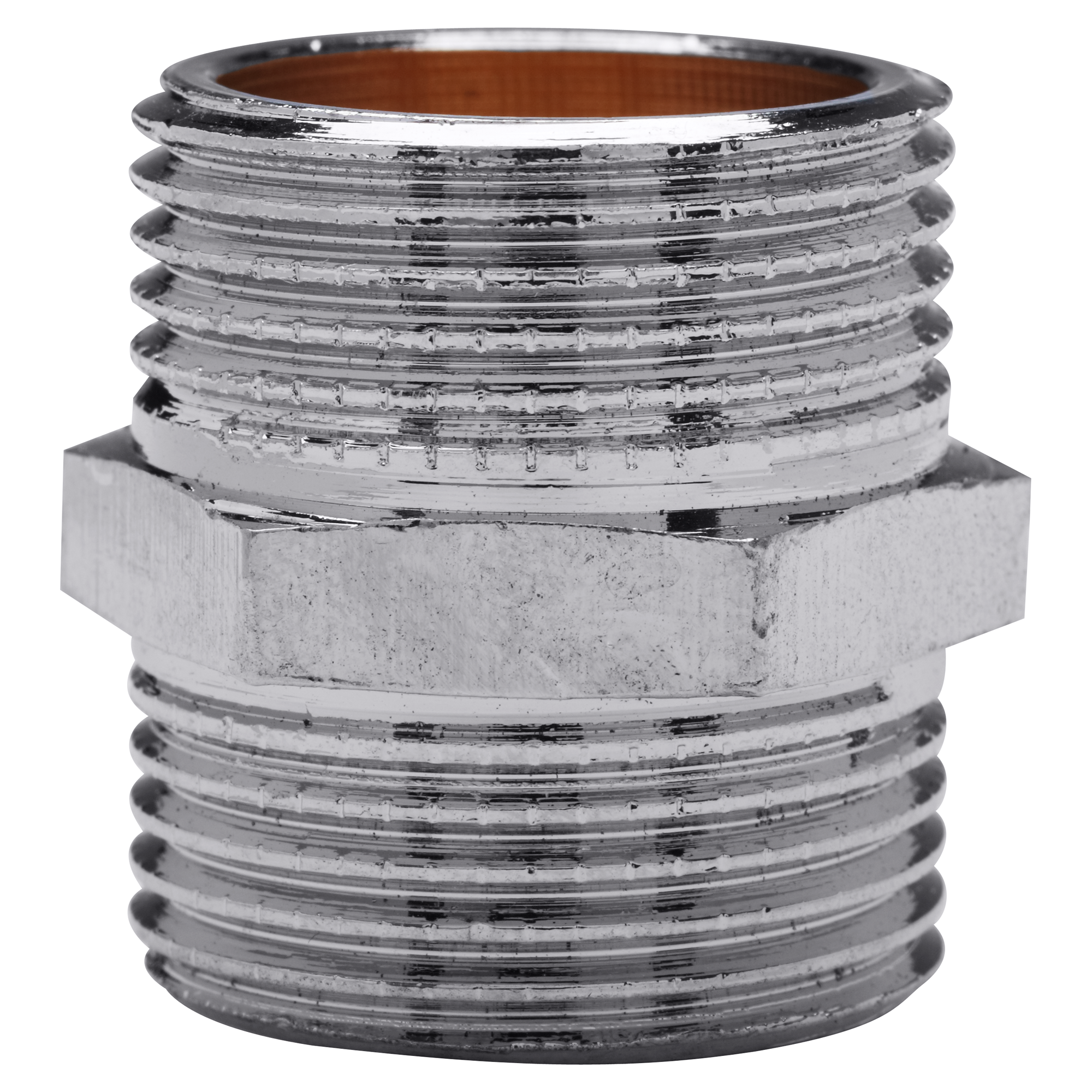 Doppelnippel Messing verchromt 3/4" AG