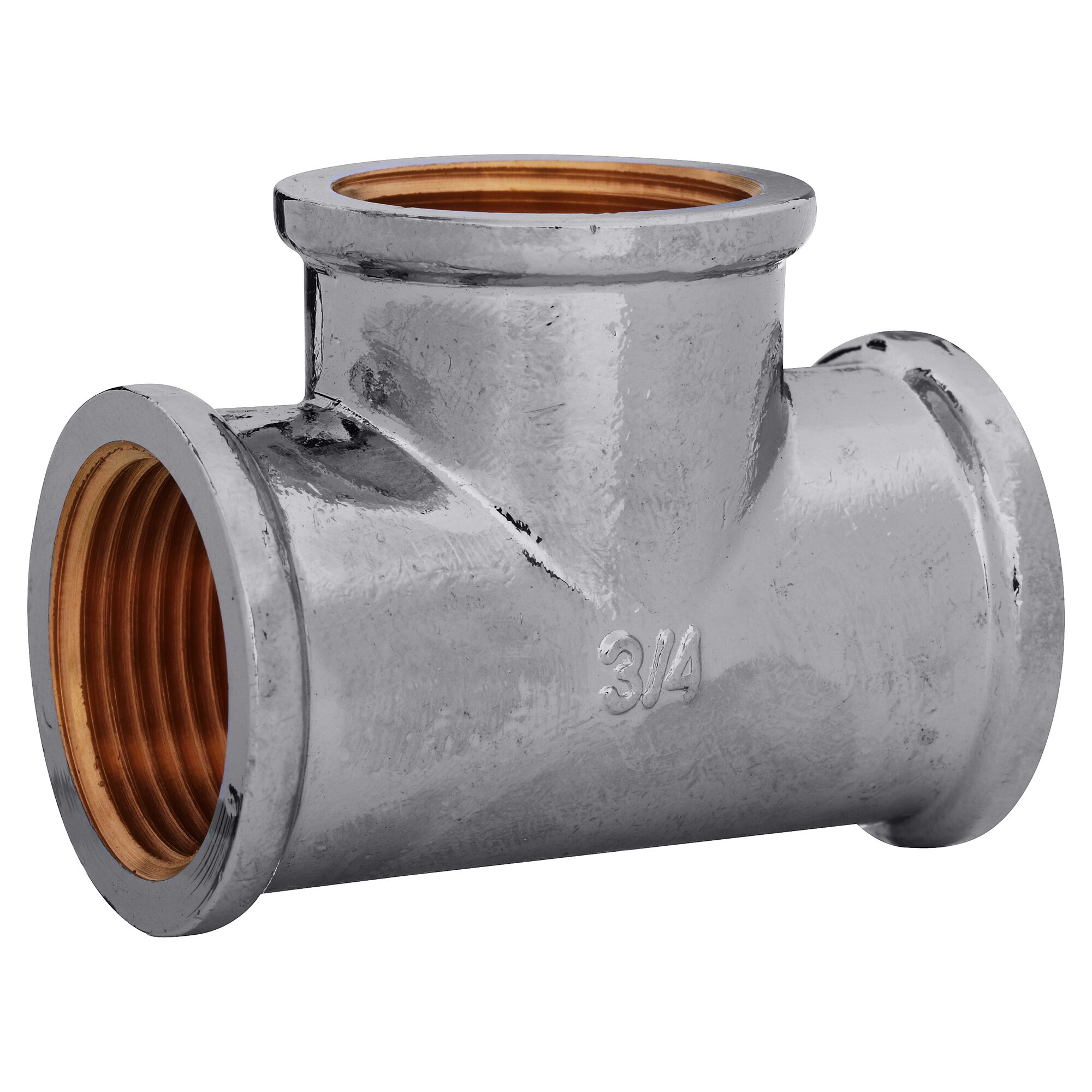 Chrom T-Stück 3/4 Zoll