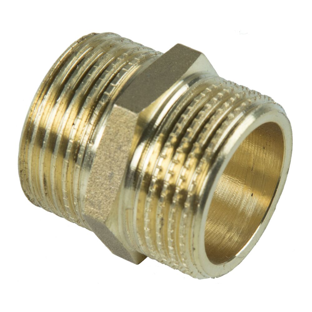 Messing Doppelnippel 1/2"