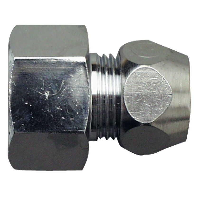 Verschraubung verchromt 1/2" IG, 3/8" IG/AG Ø 10 mm
