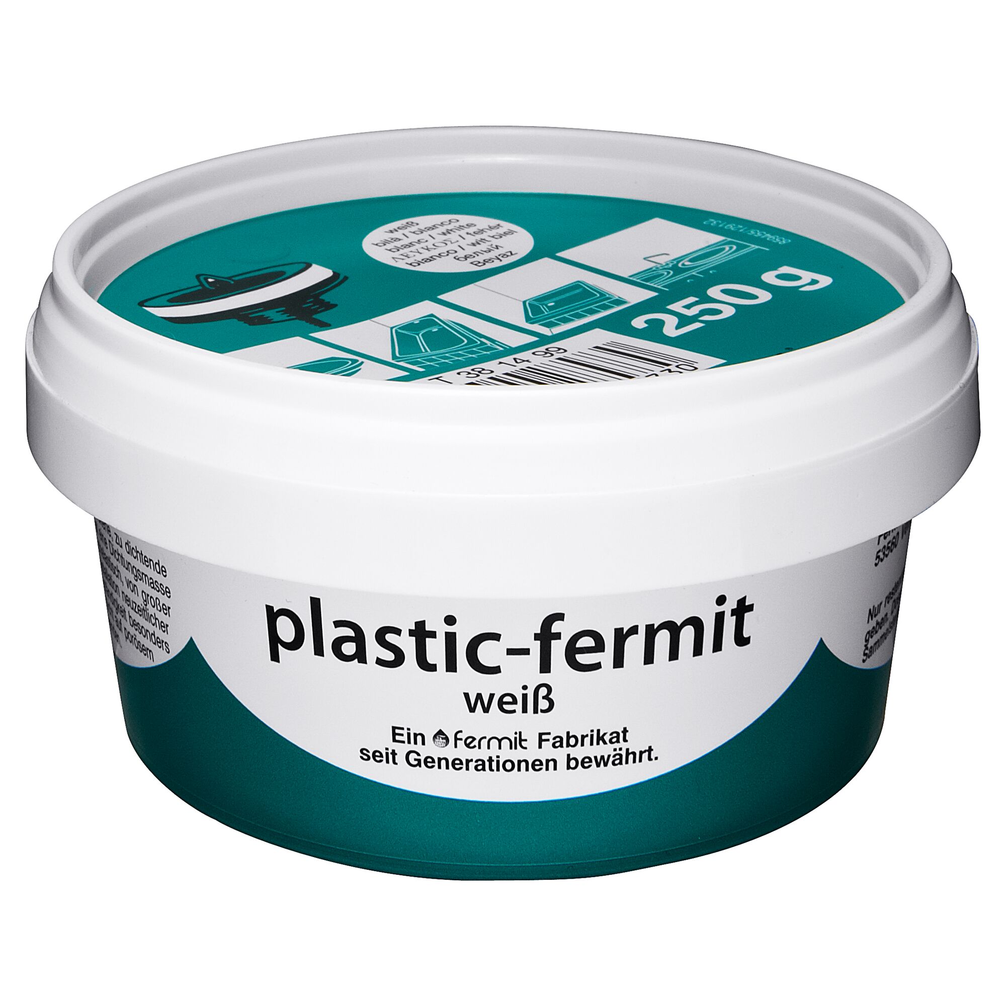 Dichtungsmasse Plastic Fermit weiß 250g