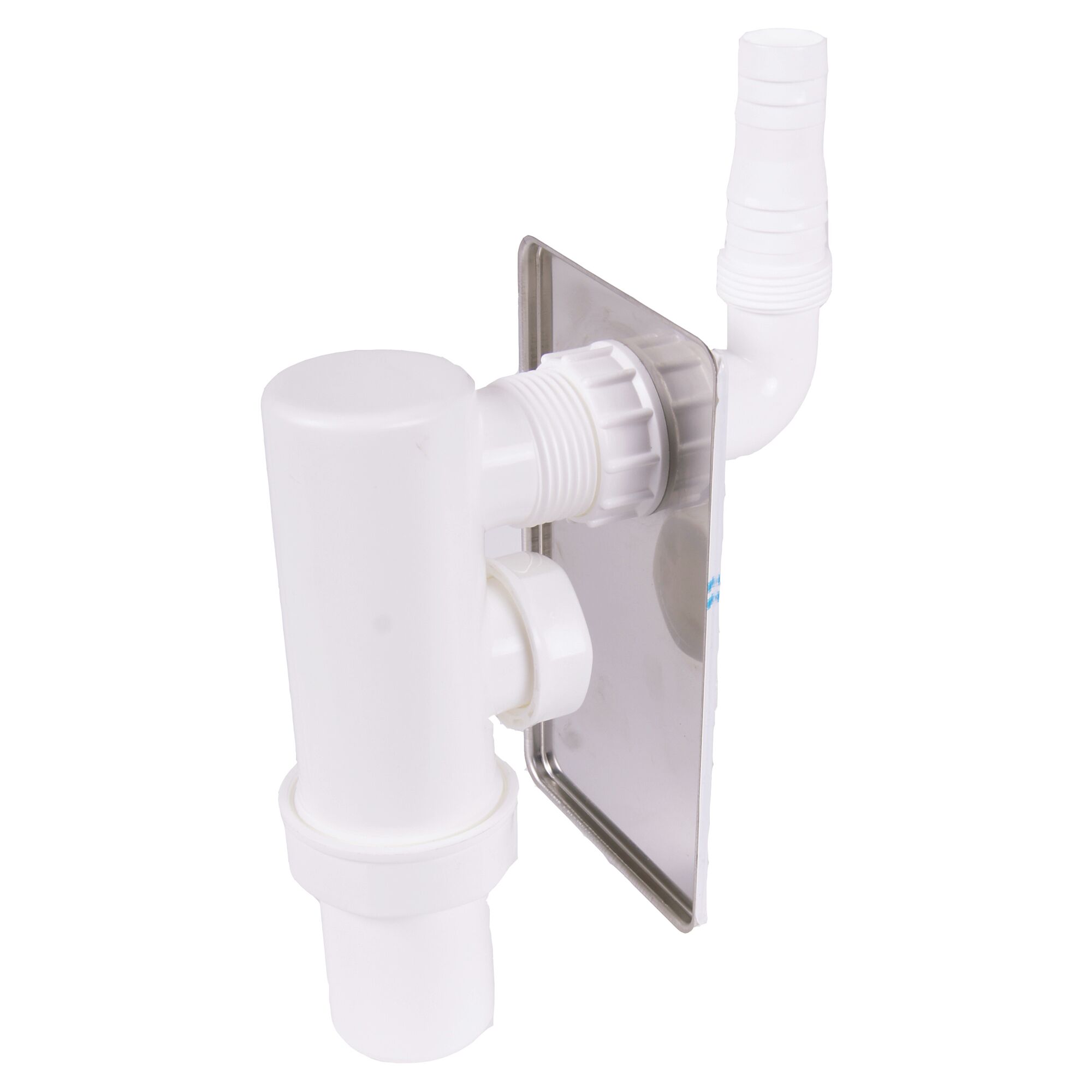 Weißer Unterputz-Siphon