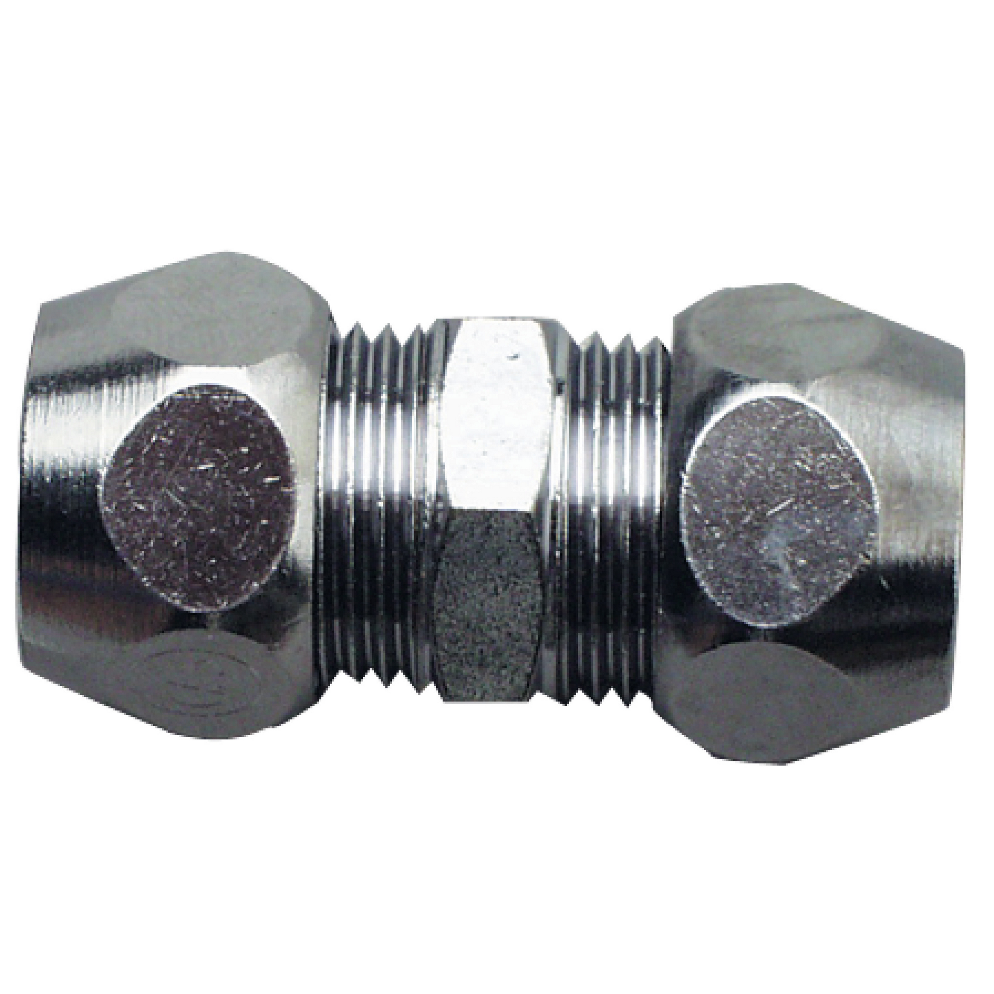 Verschraubung doppelt, verchromt 1/2" IG/AG