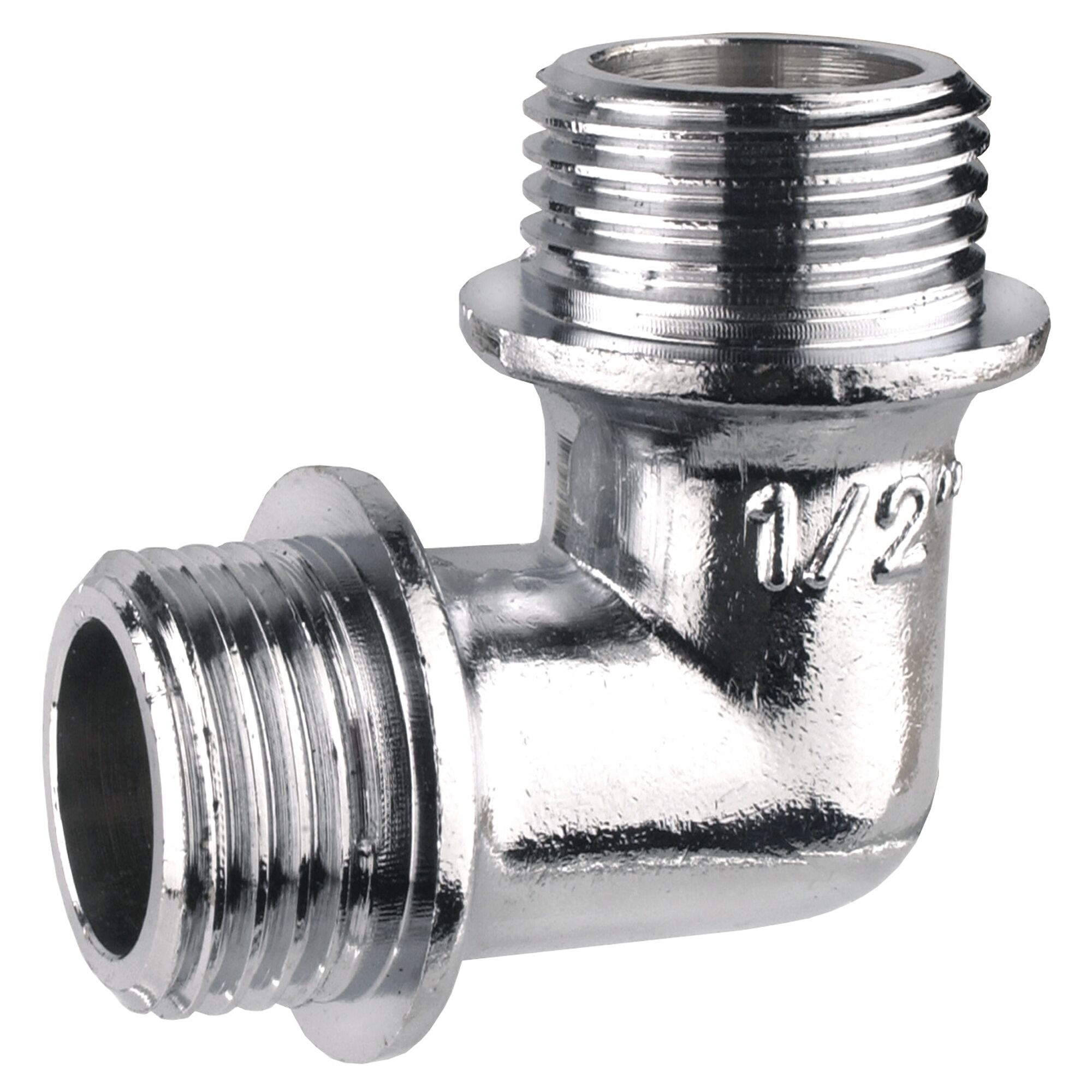 Verchromter Winkel 90°, 1/2"AGx1/2"AG