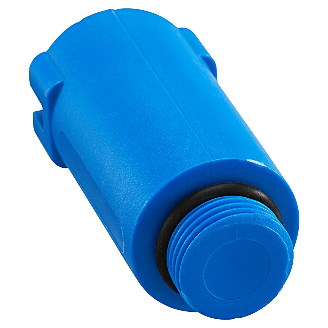 Blauer Kunststoff Baustopfen 1/2"