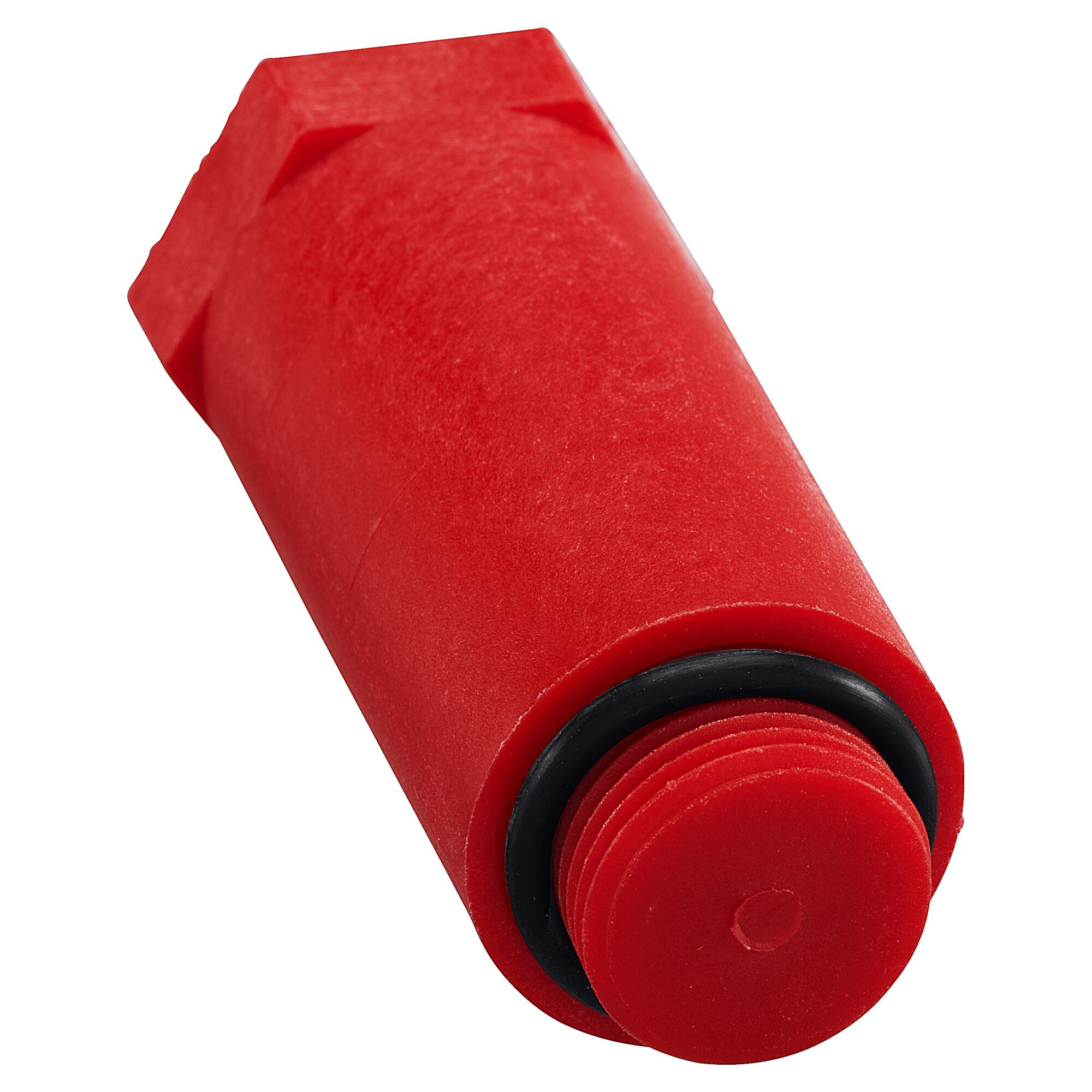 Roter Baustopfen aus Kunststoff