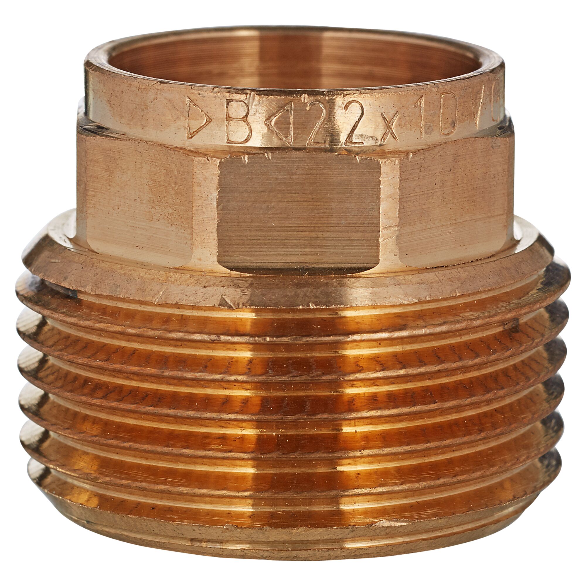 Übergangsnippel aus Rotguss 22 mm x 1" AG