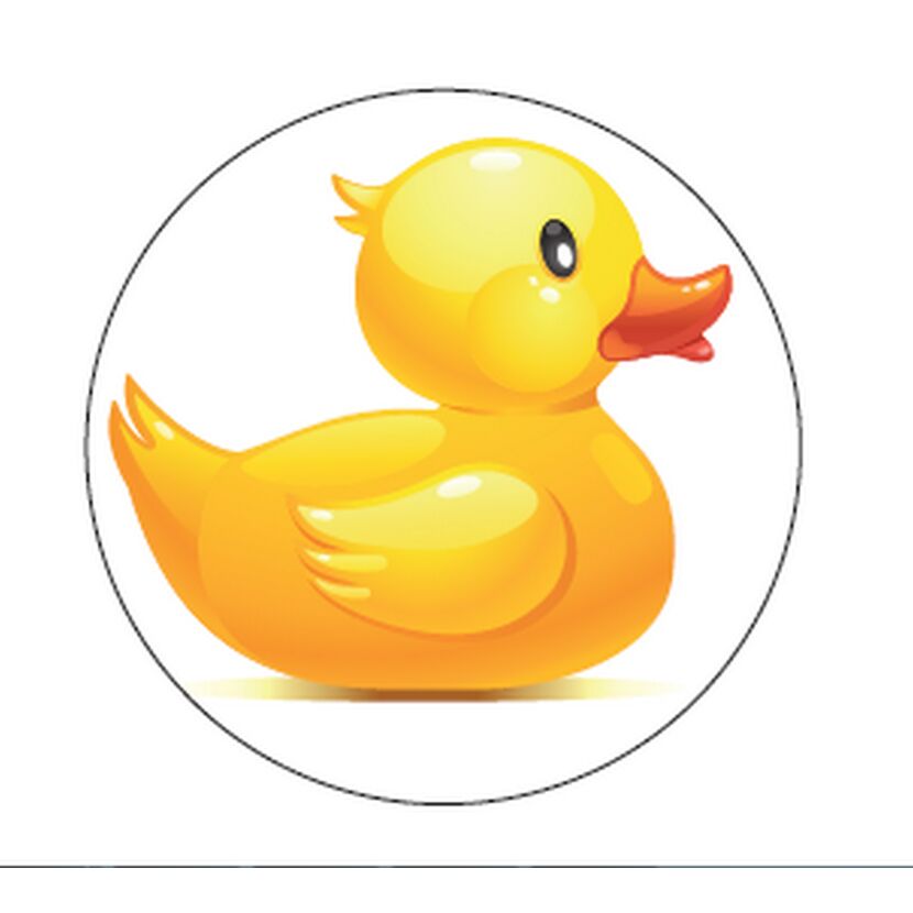 Eine gelbe Badeente