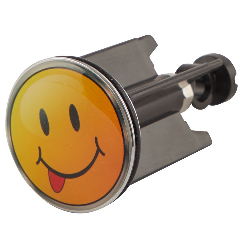 Lustiger Abflussstöpsel mit Smiley-Motiv
