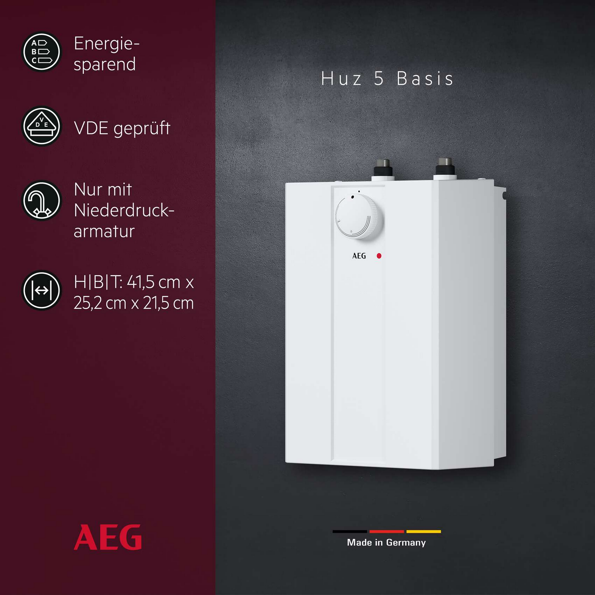 AEG Huz 5 Basis Senkrecht Tank (Wasserspeicher) Weiß